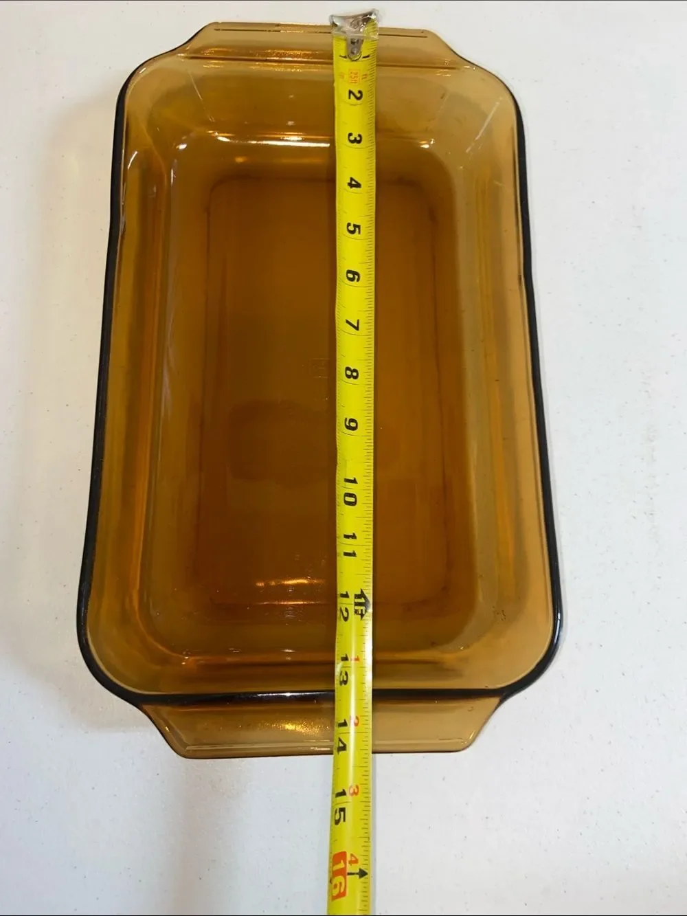 Anchor Hiking Vintage Amber Glass Bakeware with Embossed Marking